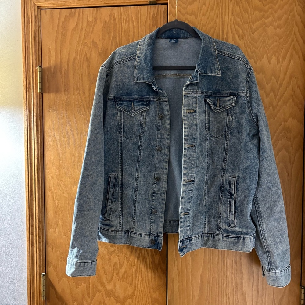 George Blue Denim Jacket Acid Wash size L